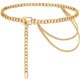 thumbnail image 1 of Cinturón de cadena para mujeres y niñas, cadena de metal dorado, cinturones de cadena gruesa multicapa para vestidos, 1 of 4
