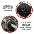 thumbnail image 7 of Micro Gainz 1-Inch Center Hole Multi-Color Standard Fractional Weights Plate Sets, 10 Piece for Standard Barbells and Dumbbells, Made In USA, 7 of 7