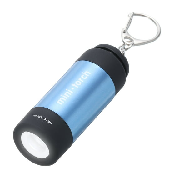 Uxcell 2.56Inch Mini Keychain Flashlight, Pocket LED Flashlight Portable Torch USB Rechargeable, Blue