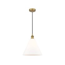 616-1P-BB-GBC-121-Innovations Lighting-Berkshire - 1 Light Cord Hung Mini Pendant In Modern Style-14 Inches Tall and 12 Inches Wide-Brushed Brass