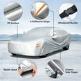 thumbnail image 3 of Car Cover Waterproof All Weather for Automobiles，All Weather Season Rain  Snowproof Sun UV ProtectionOutdoor Full Cover Universal, Fit for 194"To 208"  ,Universal, 3 of 6