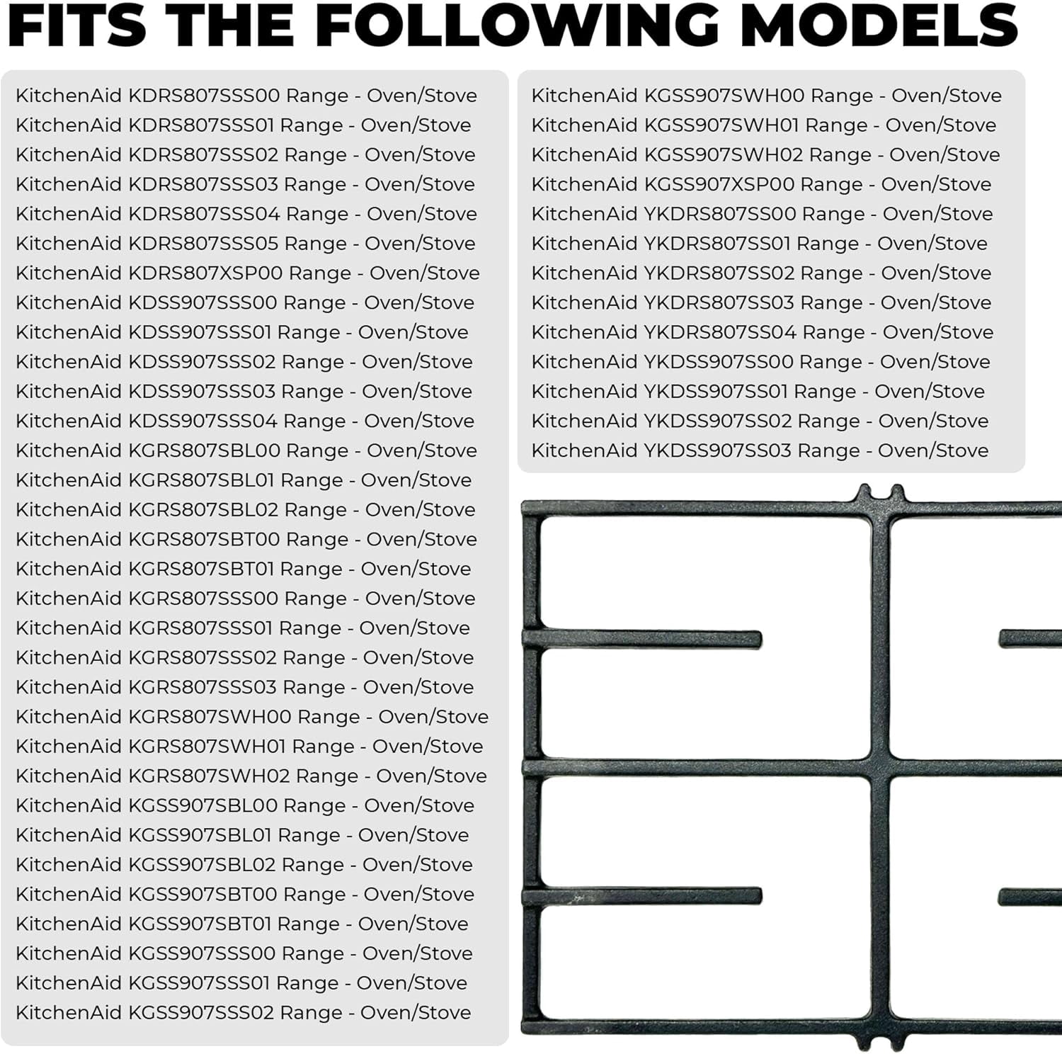 US-Based & Operated Supplier – WP9761557CB Range Surface Burner Grate