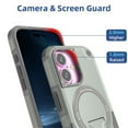 thumbnail image 3 of for iPhone 17 6.1-inch Case [Compatible with MagSafe] Built in Invisible Stand, Military Grade Shockproof Soft TPU Protective Cover Case,Grey,For iPhone 17, 3 of 8