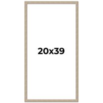 20x39 Frame Grey Solid Wood Picture Frame Width 1 Inches | Interior Frame Depth 0.5 Inches |