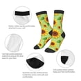 thumbnail image 3 of Goofa Sunflower Leaves Pattern Children's Crew Socks, Kids' Daily Wear and Sports Socks, Breathable Socks, Sports Socks, Moisture-Wicking Socks for Children, 3 of 6