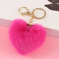 thumbnail image 2 of vnanda Lightweight Keychain Plush Love Heart Keychain Soft Fluffy Lightweight Key Ring Holder for Girls Handbag Backpack Decoration Pendant Birthday Gift, 2 of 8