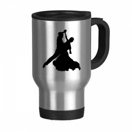 

Dancer Sports Performance Duet Dance Travel Mug Flip Lid Stainless Steel Cup Car Tumbler Thermos