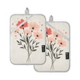 thumbnail image 7 of Yayeee Pot Holders Kitchen Heat Resistant with Pocket 7"x9.8" Cotton Oven Cooking Hot Pads, Pink Flower, 7 of 7