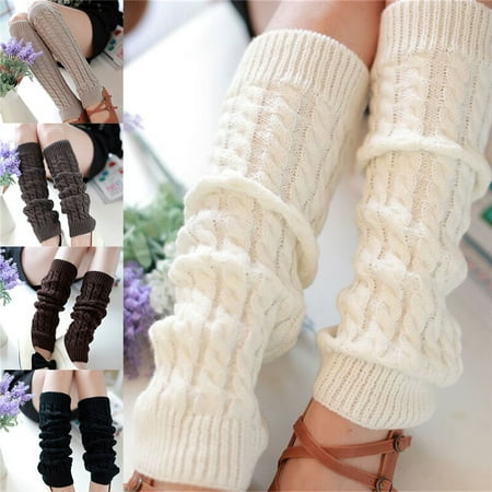 

JETTINGBUY Womens Winter Knit Crochet Knitted Leg Warmers Legging Boot Cover Hot Fashion