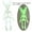 Green, variant on Lumxatz 3D Printed Skeleton Fridge , Funny Mini with Movable Joints Color Human, Refrigerator Locker Decor for Halloween and Christmas