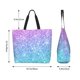 thumbnail image 5 of Balery Multicolor Glitter Bolsa Tote Estilo Estético con Cremalleras, Bolsa de Hombro, Bolsa de Compras Grande y Plegable, 5 of 8