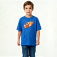 thumbnail image 2 of Boys Graphic T-Shirt Flaming American Football Sports Kids Tees 100% Cotton Short Sleeve Tops Ages 4-13Y, 2 of 4