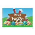 thumbnail image 2 of HongHeng 59x35 inch Happy Easter Backdrops Cloth Happy Hanging Wall Banner Bunny Grassland Eggs Photography Background for Easter Spring Party Decoration Happy Easter Sign, 2 of 6
