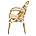 thumbnail image 5 of White and Beige with Arms, French Bistro Patio Dining Chair by Chivari, 2 Chair Bundle by Chivari, 5 of 9