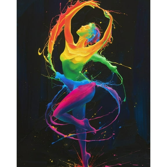 5D Diamond Painting Kits for Adults kids Beginners Paint By Diamond Set  Round Full Drill Craft Diamond Art Painting Art Craft Painting Kit-Rainbow dancer