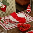 thumbnail image 3 of Valentine''s Day Placemats 12x18 Inch, Hearts XOXO Love Farmhouse Holiday Kitchen Dining Table Decoration for Indoor Outdoor Dinner Party Décor (White) GP102-18, 3 of 6