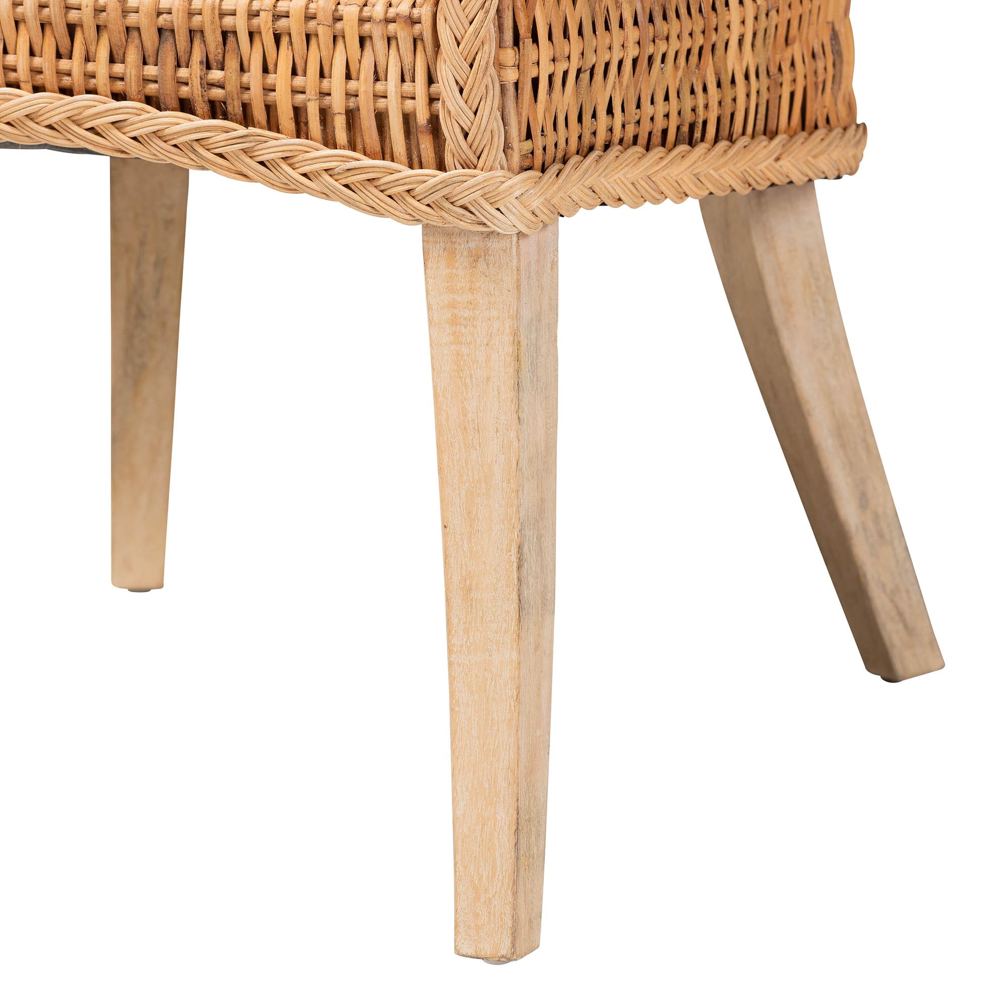 bali & pari Derris Boho Dining Chair, Light Honey