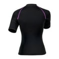 thumbnail image 2 of Moggemol Wetsuit for Women 1.5mm Neoprene Swimming Top Short Sleeve Front Zip Rashguard Shirts Black XXL, 2 of 7