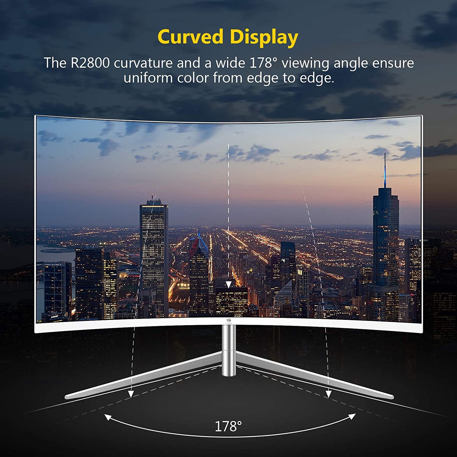 Z-EDGE U24C 24-inch Curved Monitor Full HD LED Monitor 1920x1080 75Hz 5ms VGA+HDMI Port