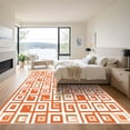 thumbnail image 3 of ODIKA 5'x7' Machine Washable Non-Slip Area Rug, Geometric Orange High Traffic Rug, Orange, 1094302, 3 of 7