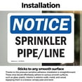 thumbnail image 3 of (2 Pack) Sprinkler Pipe Line OSHA Notice Sign 10 Inch X 7 Inch Vinyl Label Decal Sticker Weather Resistant, UV Protected for Workplace, Business, and Construction Site, Made in the USA, 3 of 7