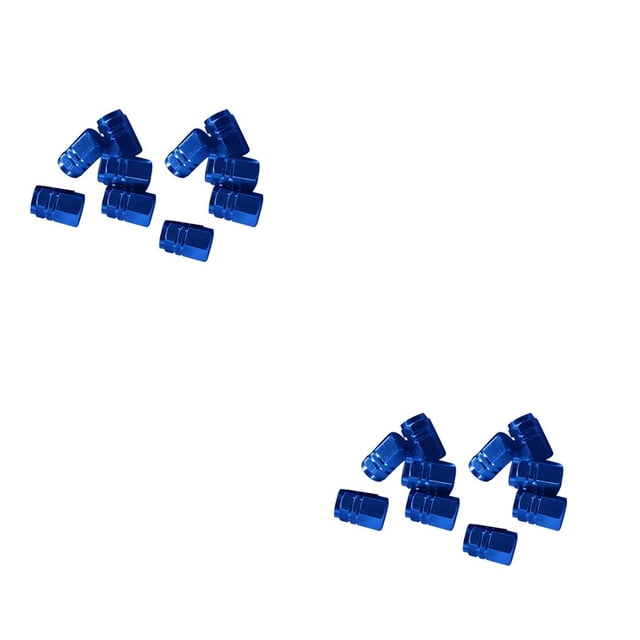 yingyy 10 Pcs Bouchons de Valve de Pneu Remplacer Accessoire Accessoires de Roue Auto Couvercle de Tige de Jante Bleu 2ensemble