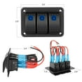 thumbnail image 3 of Nilight 3 gang Rocker Switch Aluminum Panel Toggle Switches Dash 5 Pin ON/Off Pre-Wired Rocker Switch Holder for Automotive Car Marine Boat,2 Years Warranty, 3 of 8