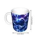 thumbnail image 2 of Yiaed Blue Lightning1 Print Ceramics Coffee,Large Handle Design,Extra Large Tea and Coffee Cup for Office and Home Mugs, 2 of 6