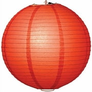 Lighted Round Lantern Red