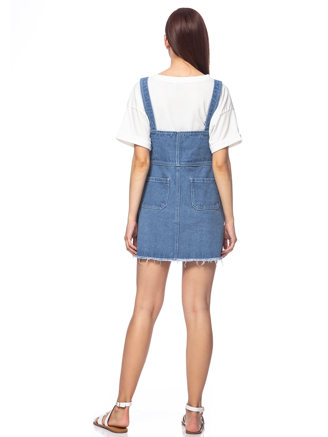 denim bib and brace dress