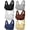 Olivia: 6 Pack Basic, variant on B2BODY Women's Sports Bras Yoga Lounge Wireless Bra Small to 2X Sizes Multi-Pack