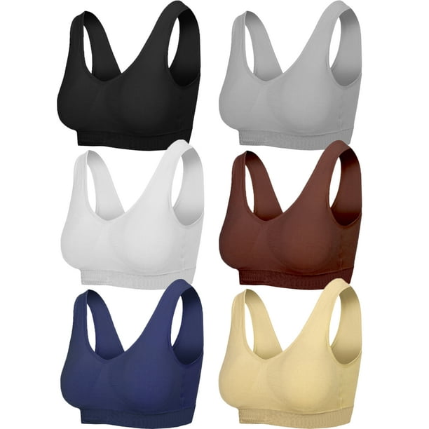 B2BODY B2BODY Women's Sports Bras Yoga Lounge Wireless Bra Small to 2X Sizes MultiPack
