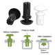 thumbnail image 4 of Nylon Plastic Rivet R Type Expansion Nail Spacer Standoff Buckle Clip Heat resistant for Computer PCB Board Motherboard Fixing, 4 of 5