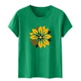 thumbnail image 4 of Xdegoge T Shirts for Women Graphic Under 10 Short Sleeve Crewneck Shirts Floral Summer Casual Tops Tunic Loose Fit Tees Soft Comfy Blouses Recent Purchases Last Order Placed By Me, 4 of 5