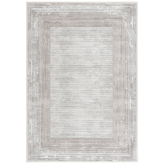 SAFAVIEH Parker Milo Bordered Area Rug, Taupe/Gray Ivory, 8' x 10'