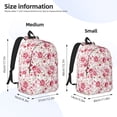thumbnail image 2 of Honeii Rose Flowers Print Canvas Backpack for School & Outdoor,Laptop Excursion Backpack,Notebook School Bookbag For Men Women,for Work, Travel, and Everyday Use-Small, 2 of 5
