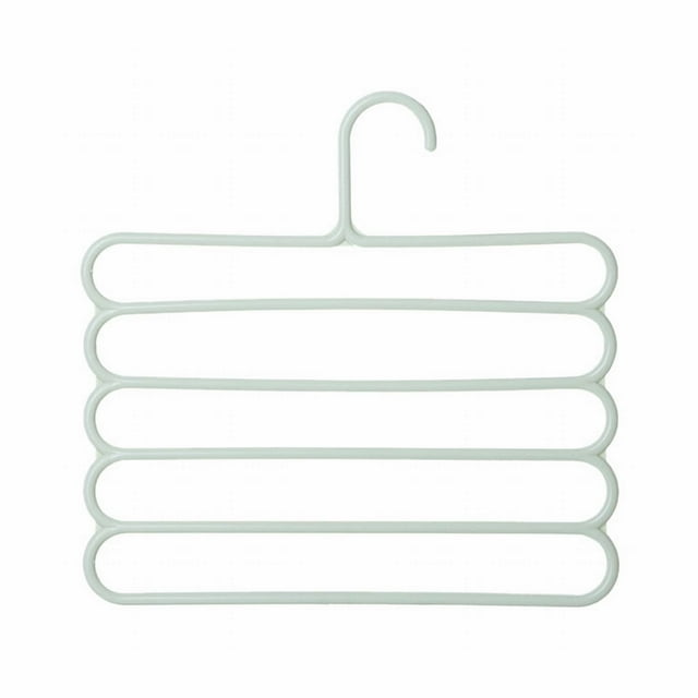 WHEANG Color Non Slip Multi Layer Trouser Rack Multifunctional Wardrobe 5 Layer Hanging Pants Hanger Scarf Rack Silk Scarf Tie Hanger