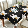 thumbnail image 4 of Coolnut Easter Eggs Cute Rabbits Tablecloth Rectangle Colorful Table Cloth Large Square Table Cover for Dining Kitchen Party 60"x120" Decor Gift, 4 of 7