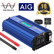 VOLTWORKS Power Inverter 2000Watts Pure Sine Wave Inverter DC 12V to 120V AC with Remote & LCD &Dual 2.4A USB