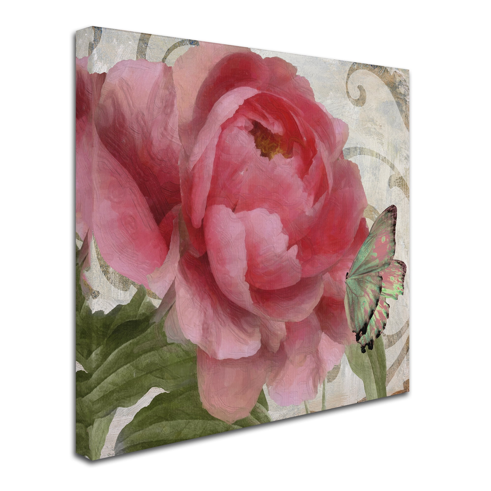 Trademark Fine Art "Apricot Peonies II" Canvas Art by Color Bakery