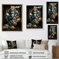 thumbnail image 4 of Designart "Gold Blue Indian Art Mystic Ganesha" Indian Floater Framed Canvas Art Print, 4 of 7