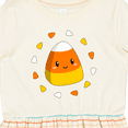 thumbnail image 4 of Inktastic Cute Halloween Candy Corn Girls Toddler Dress, 4 of 5