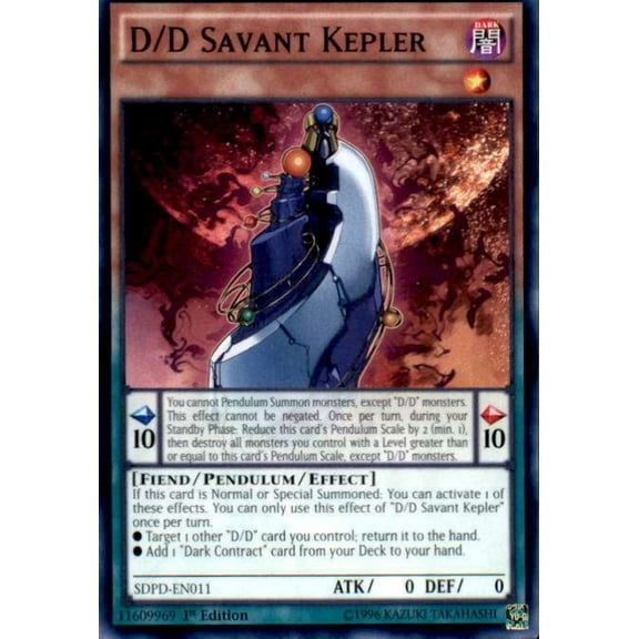 YuGiOh Pendulum Domination Structure Deck Common D/D Savant Kepler SDPD-EN011