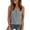 Dark Gray, variant on Half Botton Down Tank Tops for Women Relaxed A-Line Fit Solid Color Adjustable Spaghetti Strap Camisole Lightweigh Thin Scoop Neck Sleeveless Shirt XXL