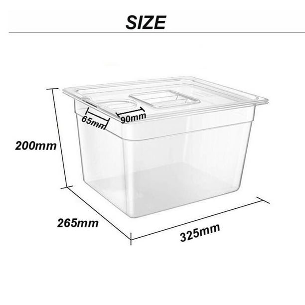 11L Collapsible Sous Vide Container with Lid - Hinged Cooker Tub for  Circulators, Culinary Container for Sous Vide Cooking