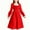 Red, variant on Girls Dresses Teen Kids Long Sleeve Party Birthday Prom Formal Fancy Midi Dress Size 7-15, Blue