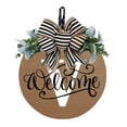 thumbnail image 1 of Front Door Wreath Decorative Hanging Plaques, Last Name Year Round, Wooden Frame, Festive Home Decor, Easy Installation, Metal Rolling, For Office, Elegant Door Accent,topliu, 1 of 8
