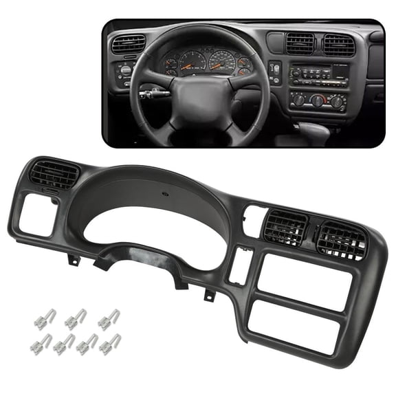 PIT66 Dash Board Bezel Black Fit for Blazer Jimmy Sonoma S10 Bravada 1998-2004