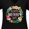 thumbnail image 4 of Inktastic Happy Mother's Day Flowers Women's Plus Size V-Neck T-Shirt, 4 of 5