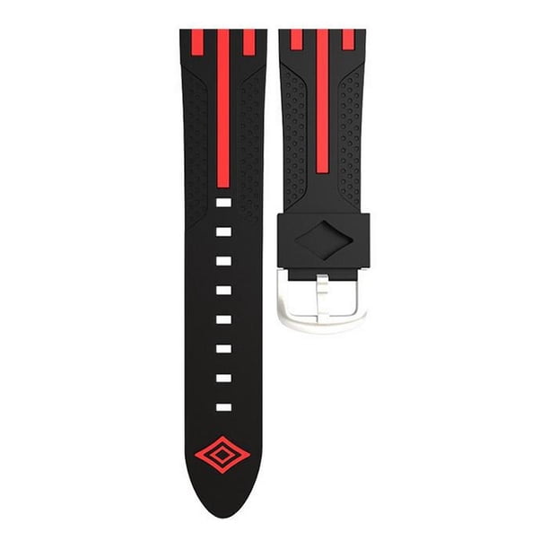 Correa Extensible Económica Pro Sport Collection 42/44/45mm ML Black Red Stripes/Negro Rojo Rayas S123456SE789 Silicón